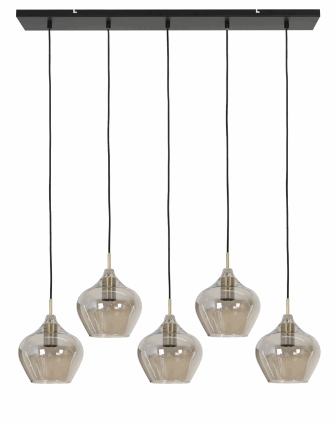 Suspension Rakel - Fumée/Bronze Antique - 5L
