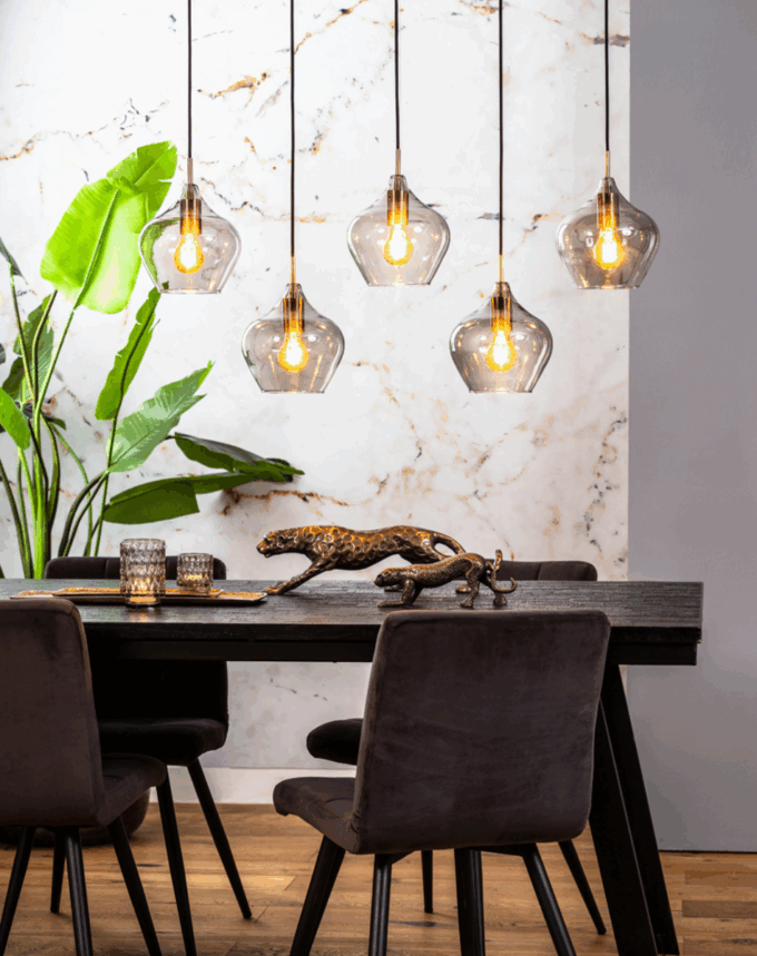 Suspension Rakel - Fumée/Bronze Antique - 5L