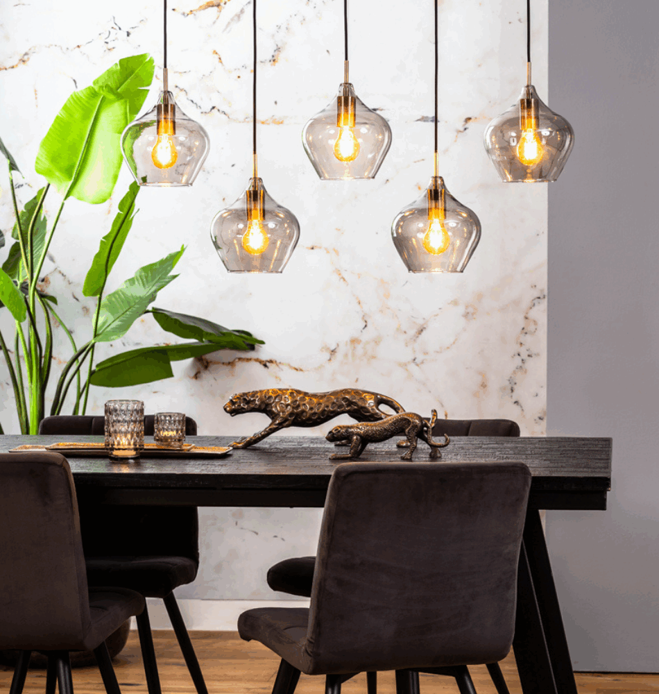 Suspension Rakel - Fumée/Bronze Antique - 5L