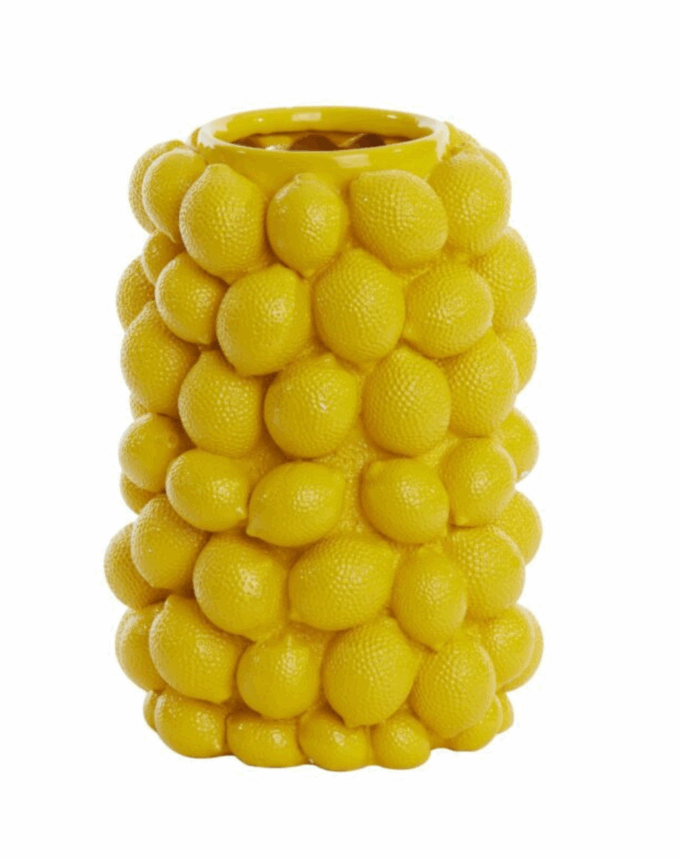 Vaas Citron - Jaune - 23,5x23,5x33cm