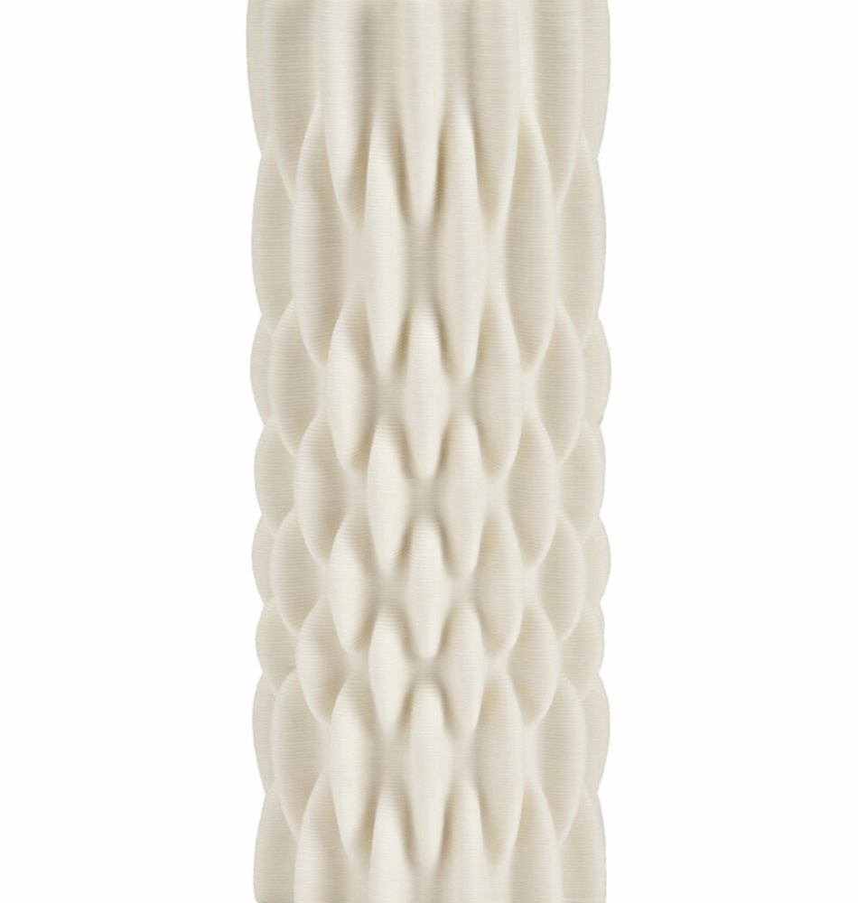 Vase en céramique blanche imprimée en 3D