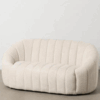 Canapé compact en tissu bouclette beige