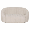 Canapé compact en tissu bouclette beige
