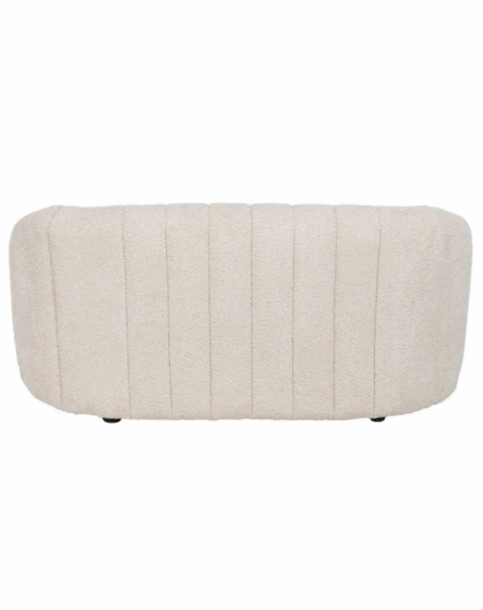 Canapé compact en tissu bouclette beige