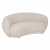 Canapé design beige en tissu bouclette