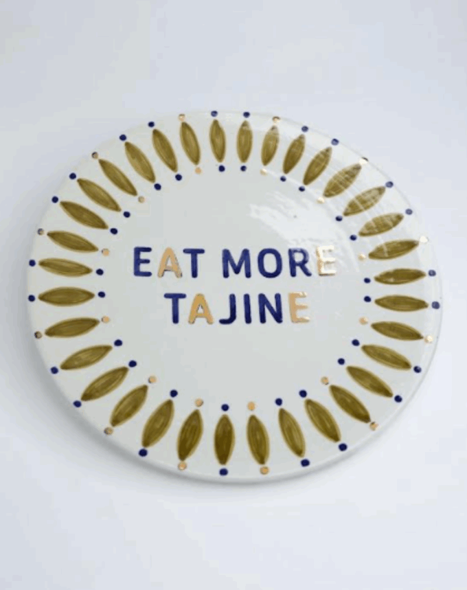 Grande assiette “Eat More Tajine” – Ø26 cm –