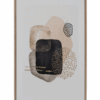 Lot de 2 tableaux imprimés abstraits – Encadrement bois