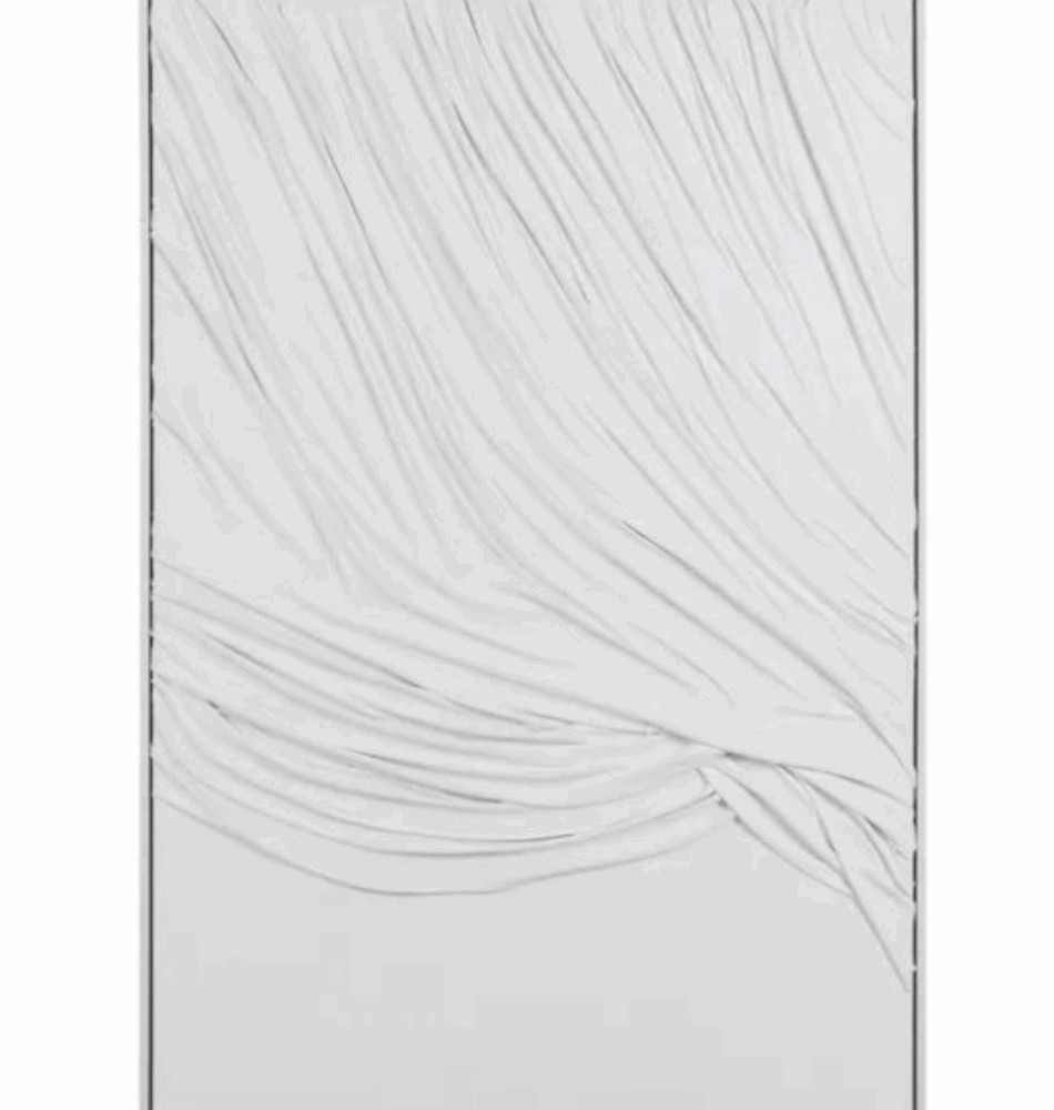 Tableau en relief blanc sur toile