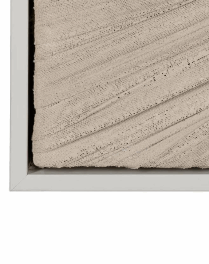 Tableau mural en relief sur toile beige