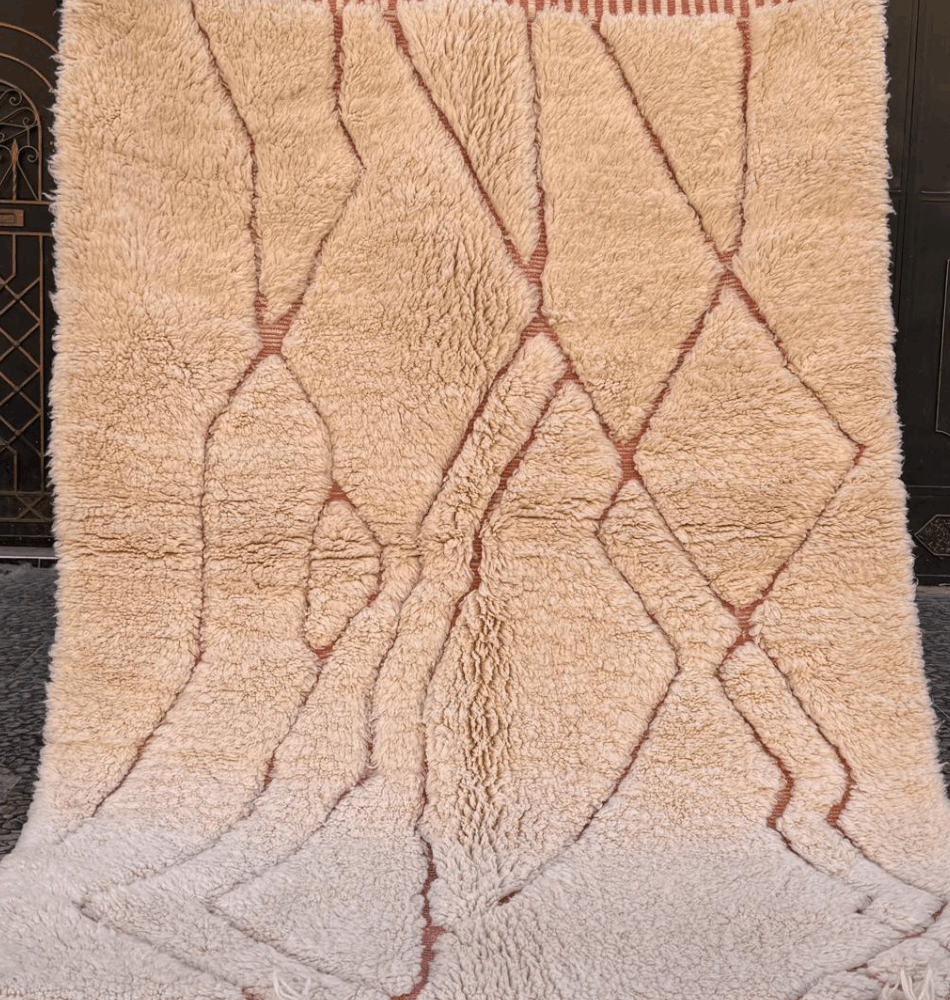 Tapis berbère Beni Ouarain – 250 x 178 cm – Élégance artisanale & design intemporel
