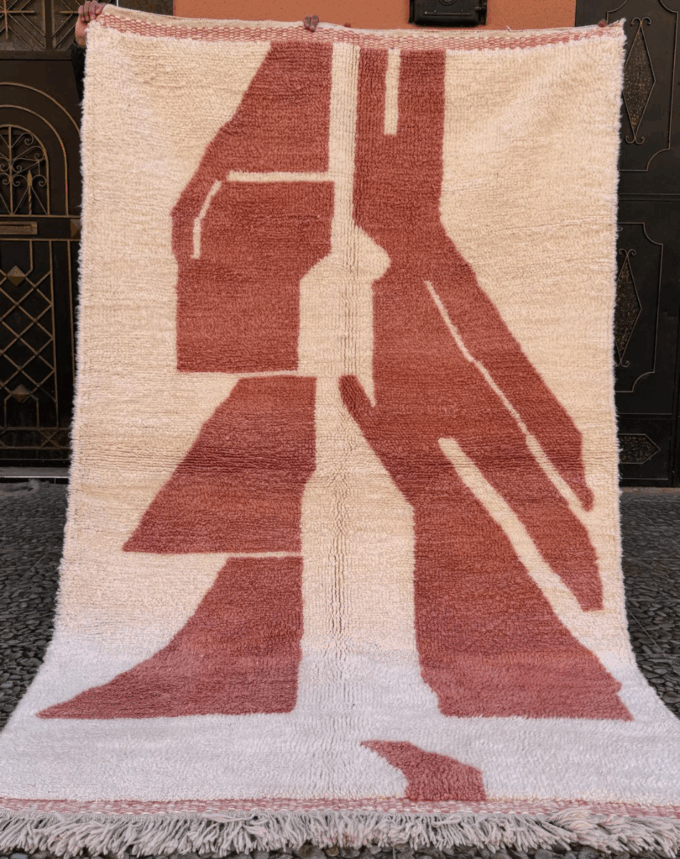 Tapis berbère Beni Ouarain – 257 x 163 cm – Élégance artisanale & design intemporel