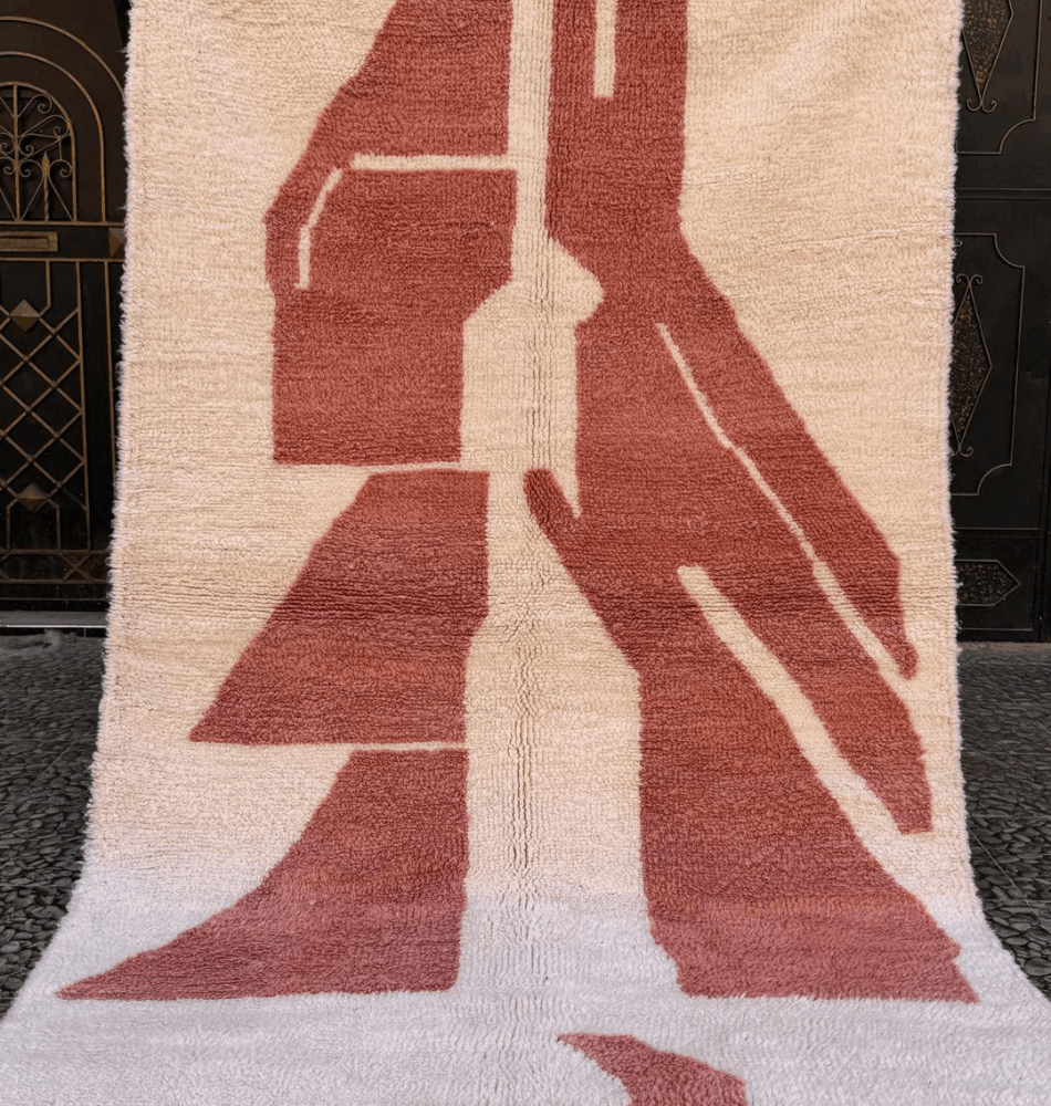Tapis berbère Beni Ouarain – 257 x 163 cm – Élégance artisanale & design intemporel