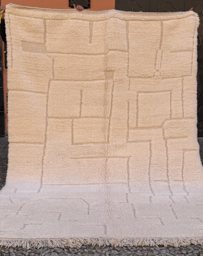 Tapis berbère Beni Ouarain – 300 x 214 cm – Minimalisme et savoir-faire