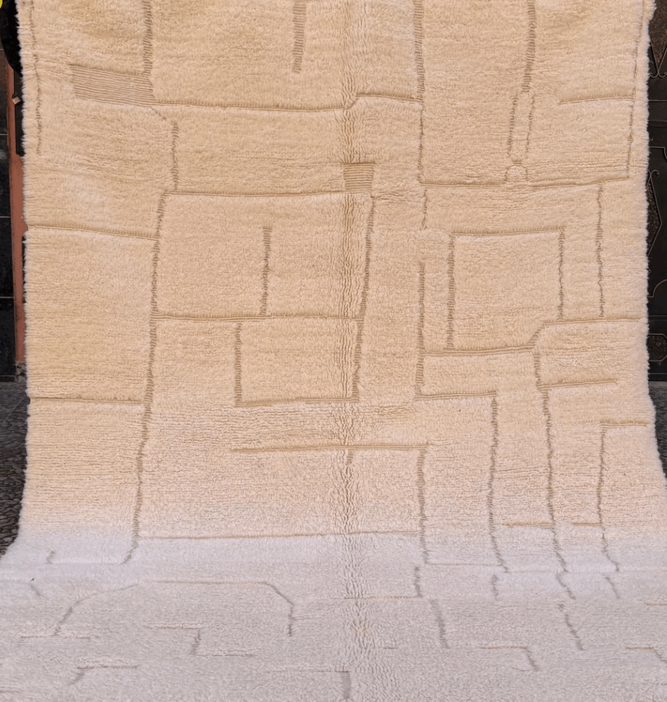 Tapis berbère Beni Ouarain – 300 x 214 cm – Minimalisme et savoir-faire