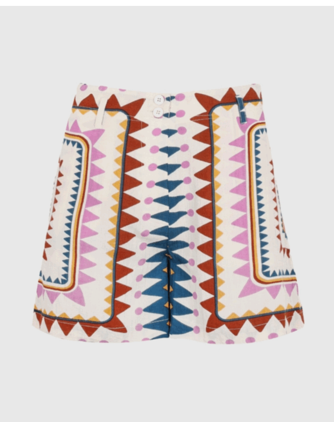 Short imprimé graphique - Style bohème chic