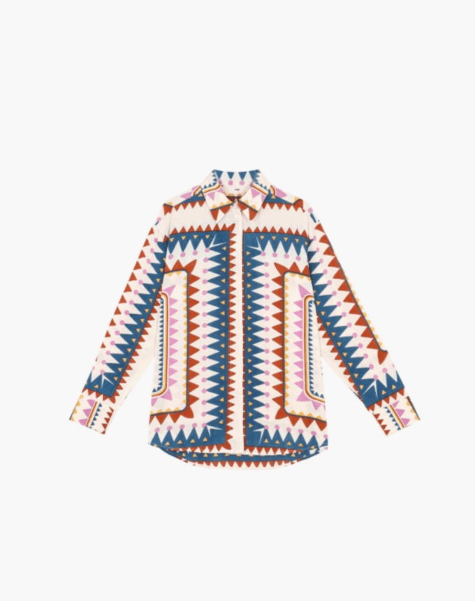 Chemise imprimée graphique – Esprit bohème chic