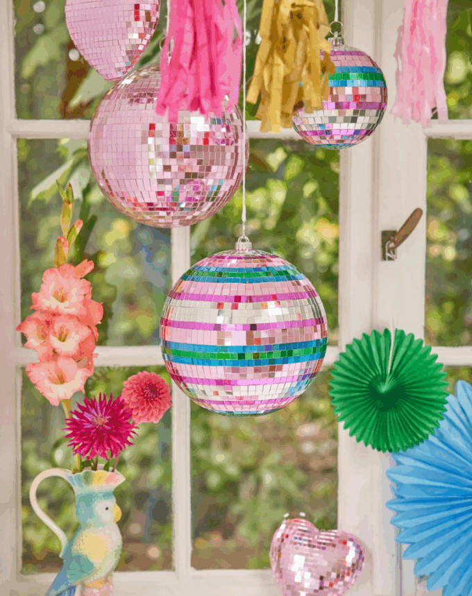 Boule Disco Dorée multicolore – Taille M