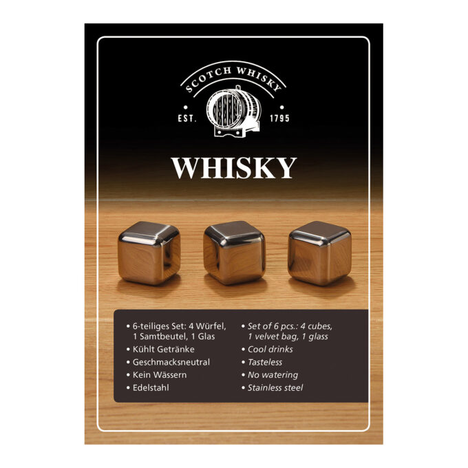 Ensemble de glaçons en acier inoxydable pour whisky