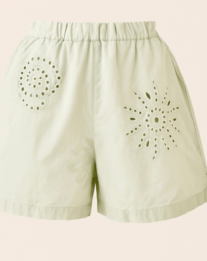 Short Sabrina 100% coton  brodé