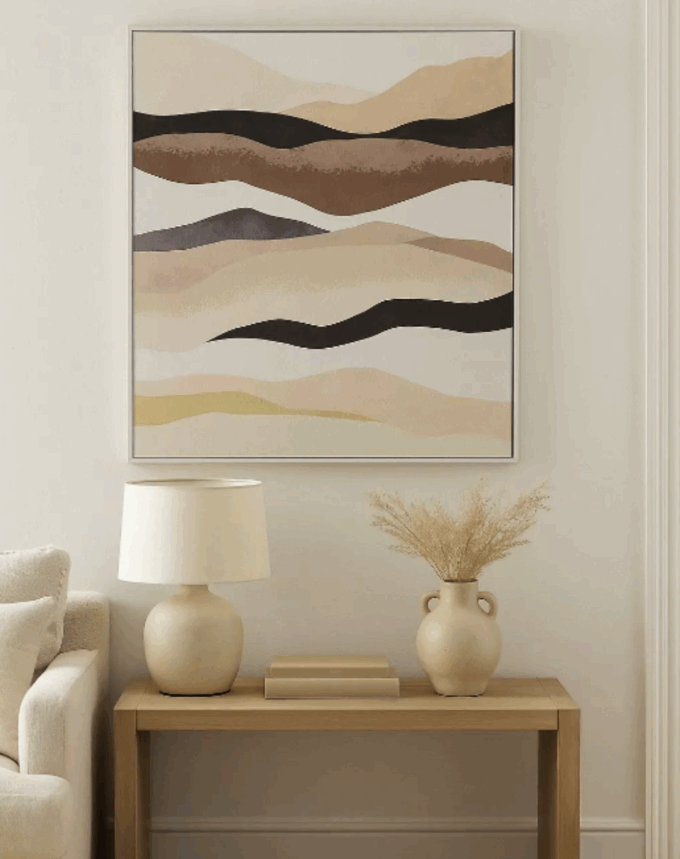 Cadre Mural Encadré – Print Abstrait Texturé
