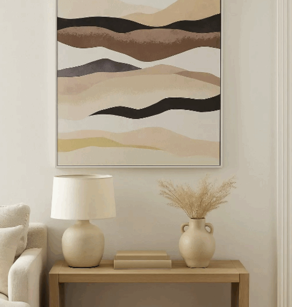 Cadre Mural Encadré – Print Abstrait Texturé