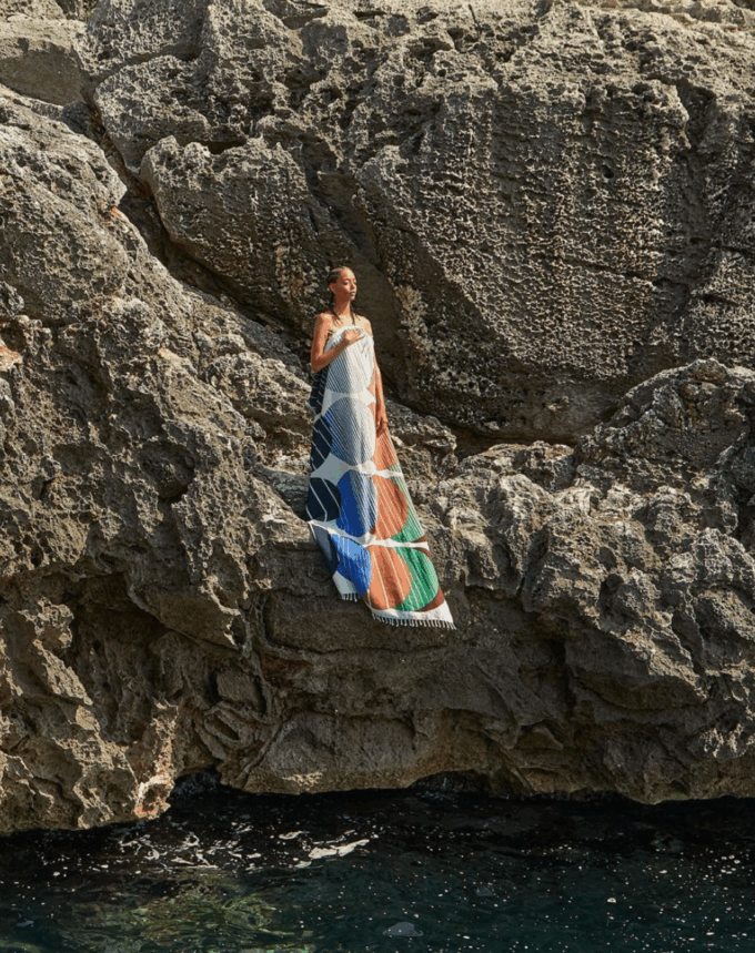 Drap de Plage Cinétique bleu
