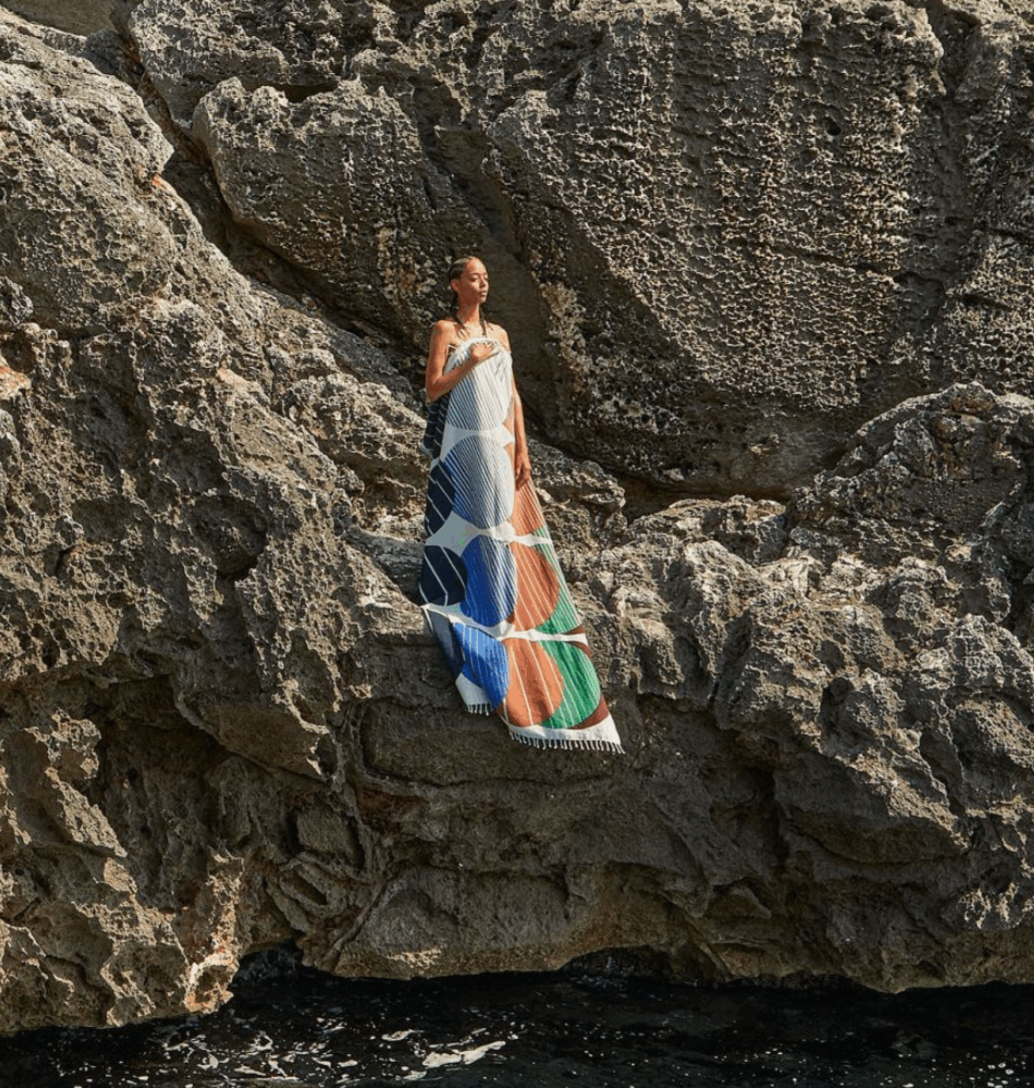 Drap de Plage Cinétique bleu