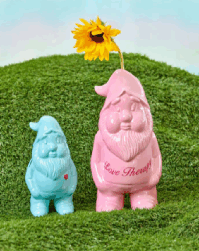 Gnome en Céramique Menthe – Modèle “Love Therapy”