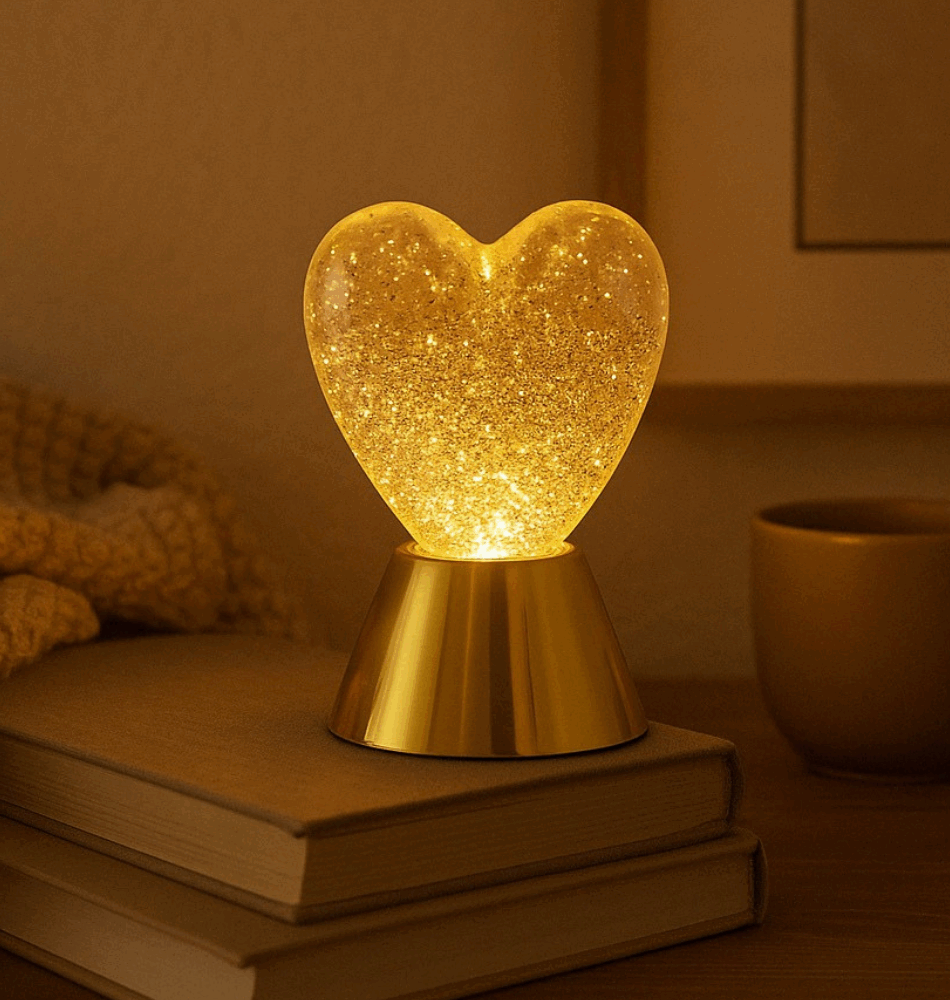 Lampe Décorative Cœur Pailleté