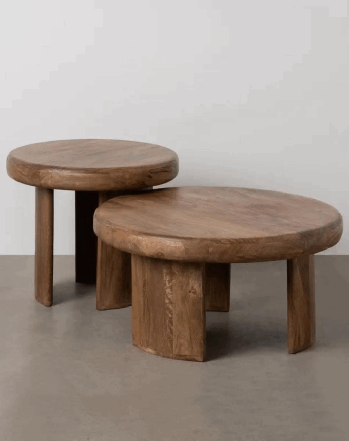 Set de 2 Tables Basses – Bois de Manguier