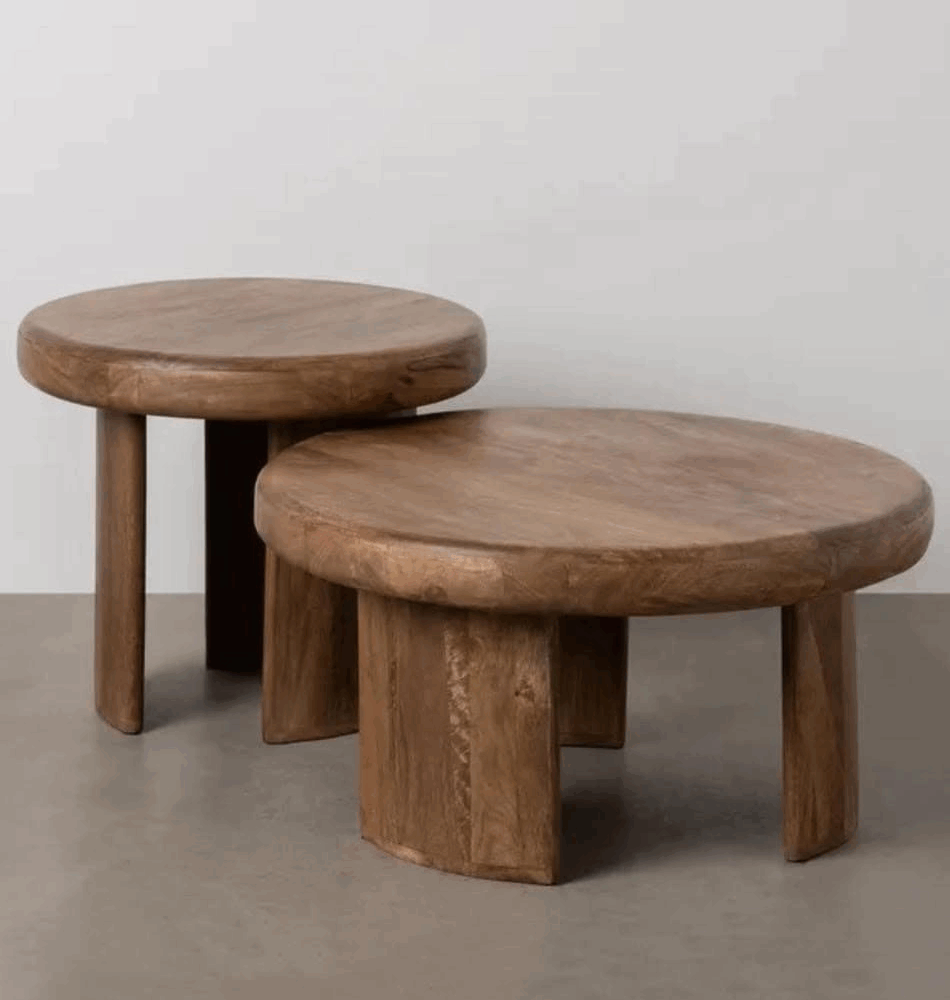 Set de 2 Tables Basses – Bois de Manguier