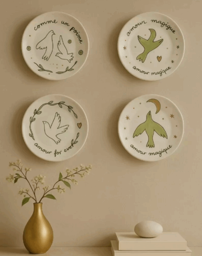 Set de 4 assiettes à dessert