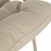 Set de Salon de Jardin Beige – 2 Fauteuils + 1 Table – Structure Acier