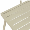 Set de Salon de Jardin Beige – 2 Fauteuils + 1 Table – Structure Acier
