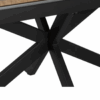 Table Extensible Naturel & Noir – Plateau Bois & Pieds Métal
