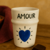 Verre Beldi “AMOUR” –fait mains