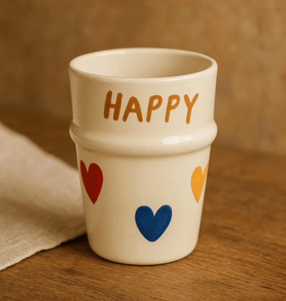 Verre Beldi “HAPPY” –fait mains