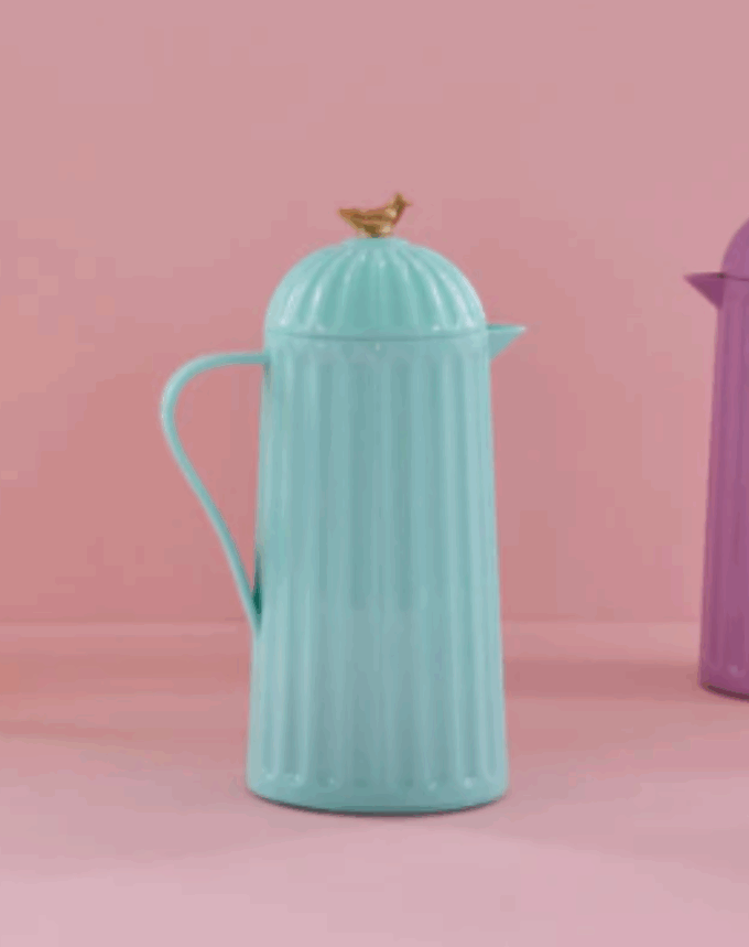 Thermos Menthe Foncé – 1L avec Oiseau Doré