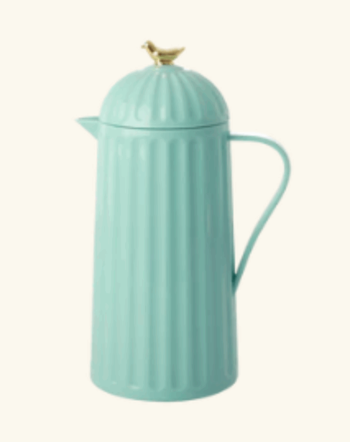 Thermos Menthe Foncé – 1L avec Oiseau Doré