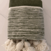 Plaid à Pompons – vert