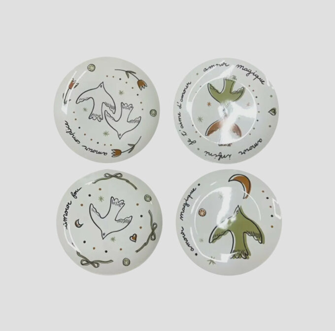 Set de 4 assiettes à dessert