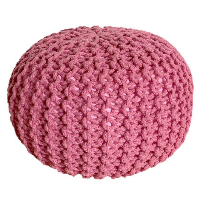 Pouf tricoté Tabouret  intérieur et extérieur