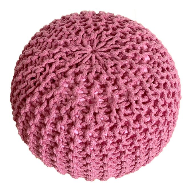 Pouf tricoté Tabouret  intérieur et extérieur