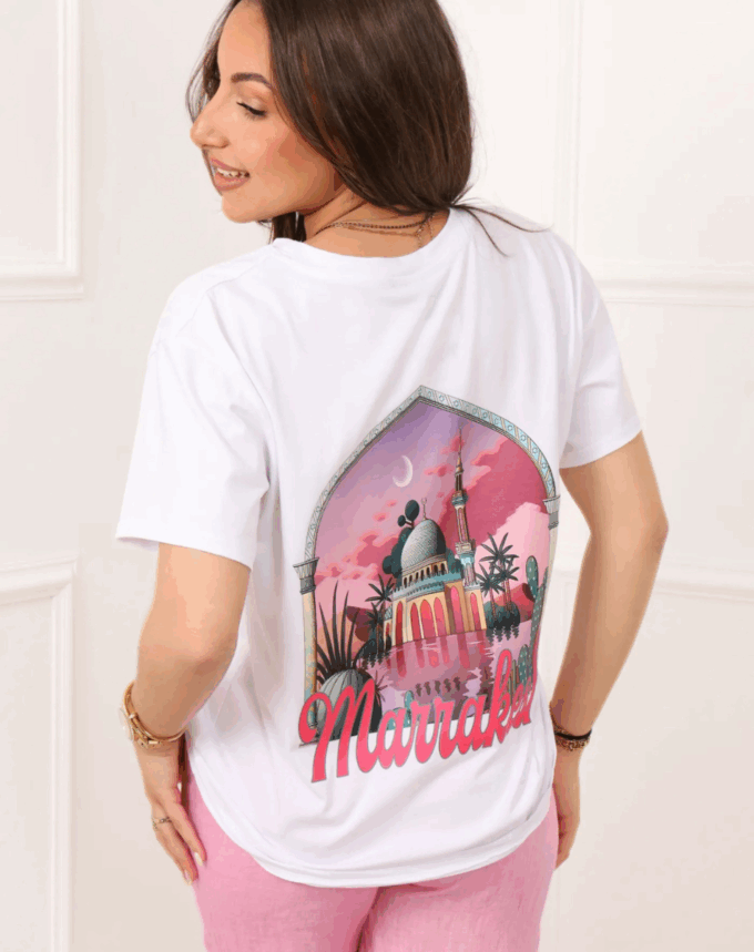 T-shirt imprimé “Marrakech” – Made in Italy