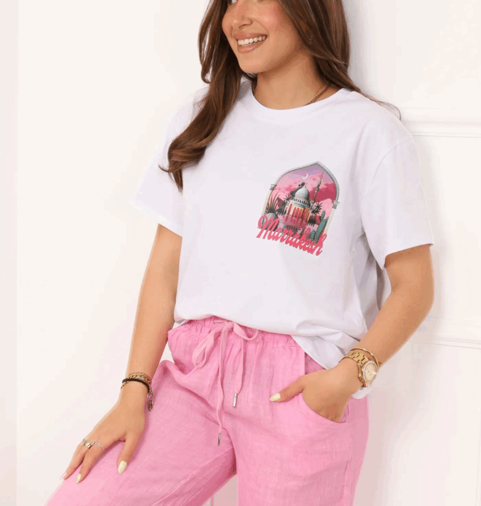 T-shirt imprimé “Marrakech” – Made in Italy