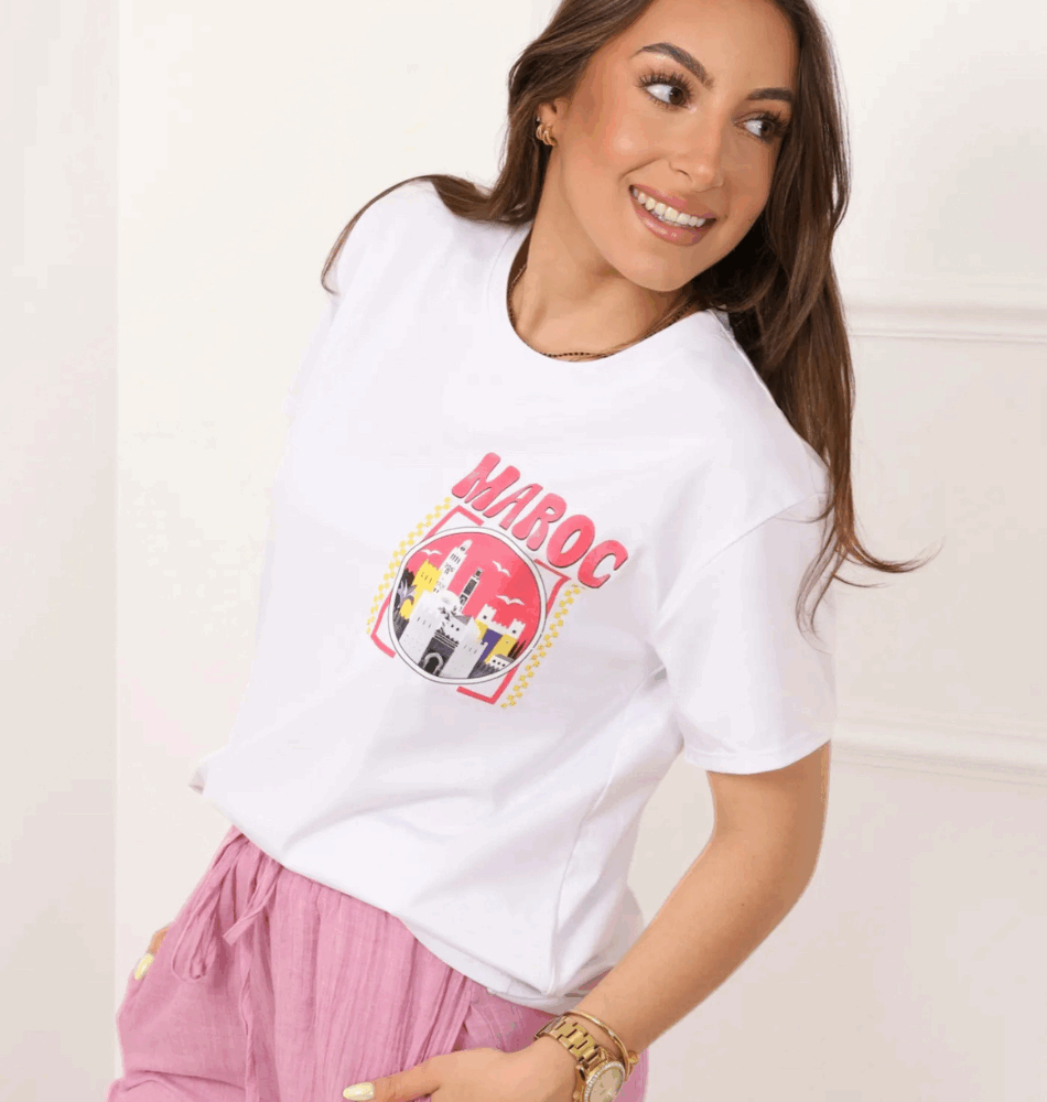 T-shirt imprimé “Maroc” – Made in Italy