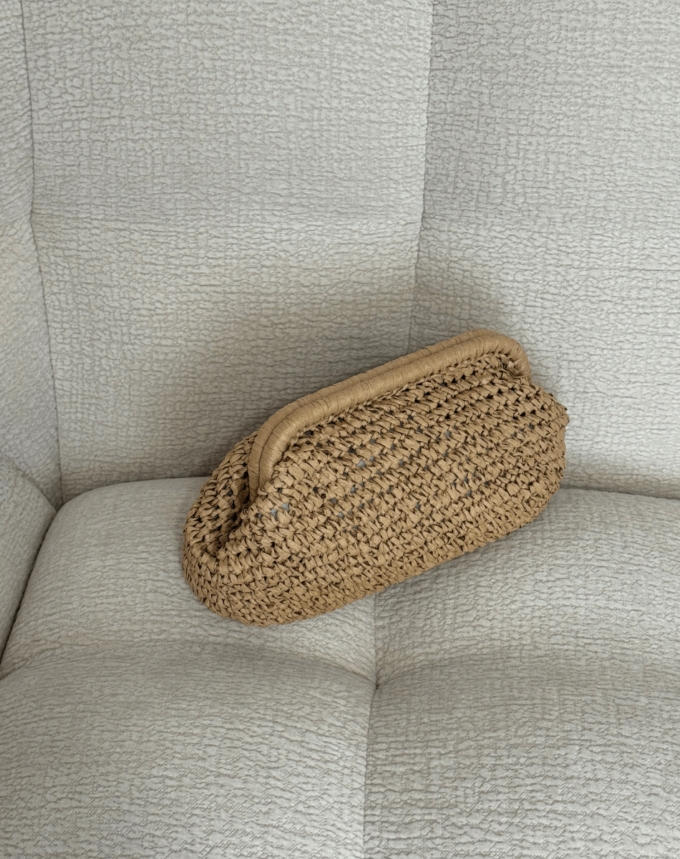 Pochette Tressée Bohème – naturelle