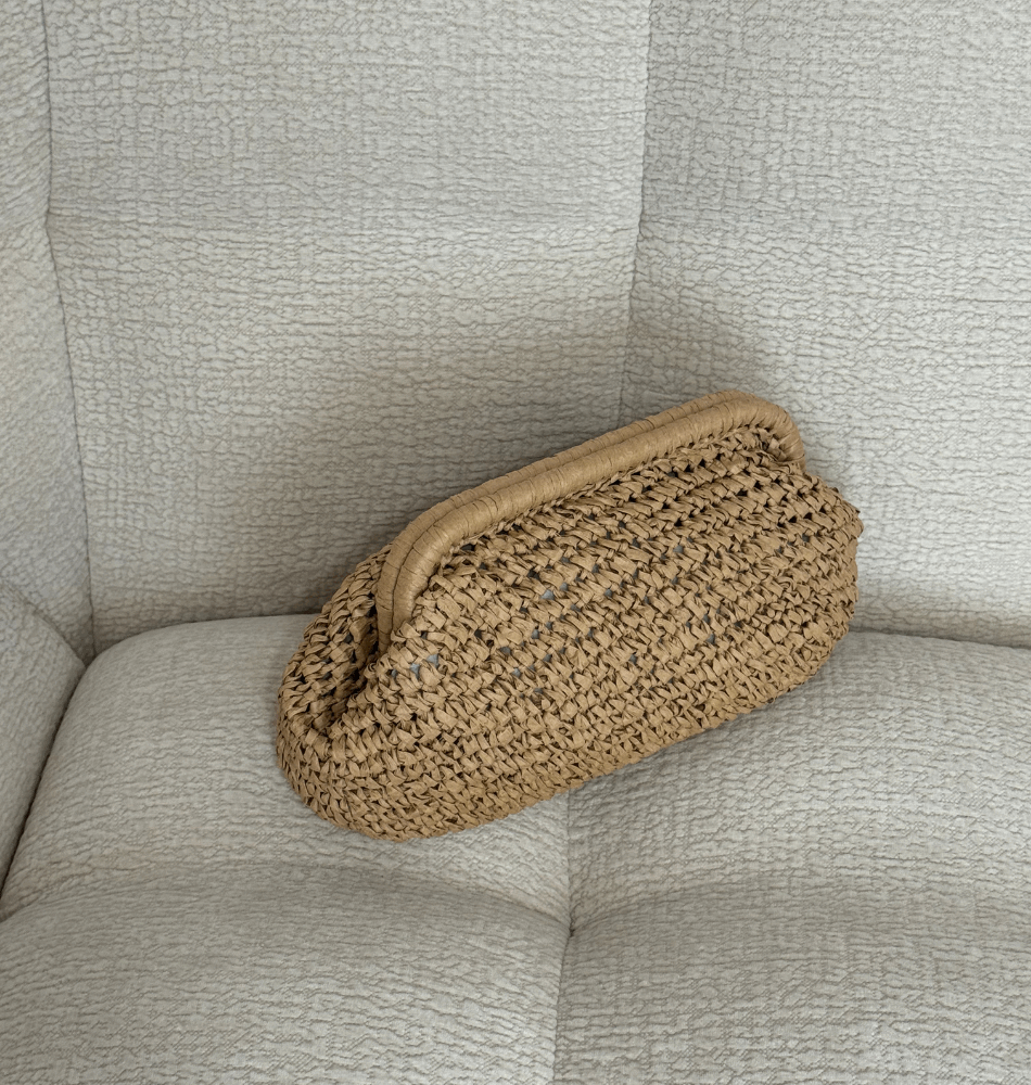 Pochette Tressée Bohème – naturelle