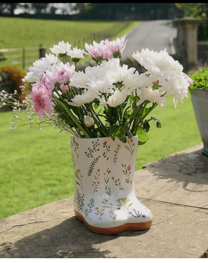 Vase Bottes Florales – Céramique Émaillée