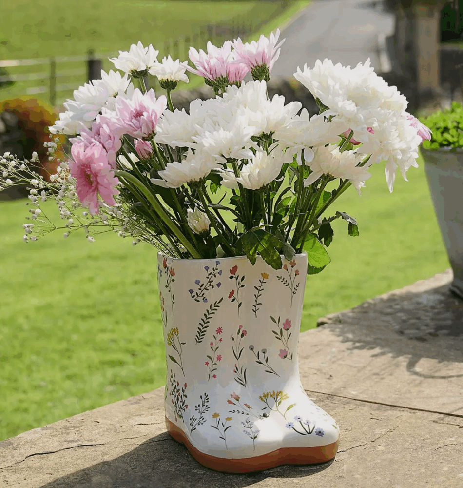 Vase Bottes Florales – Céramique Émaillée